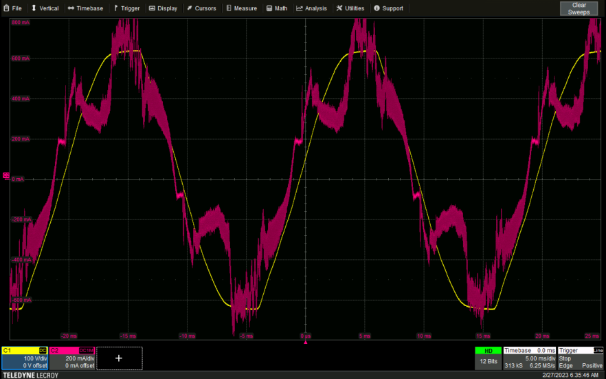Abbildung 1 - Signal-Erfassung vom Signal, von dem anschliessend ein Rapport generiert werden soll.