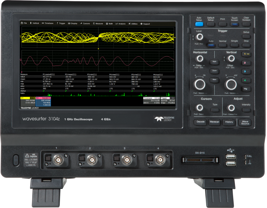 Der neue WaveSurfer 3000z nun bis 1 GHz-Bandbreite mit extrem rauscharmen Eingängen und vielen Datenanalyse- und Mess-Funktionen